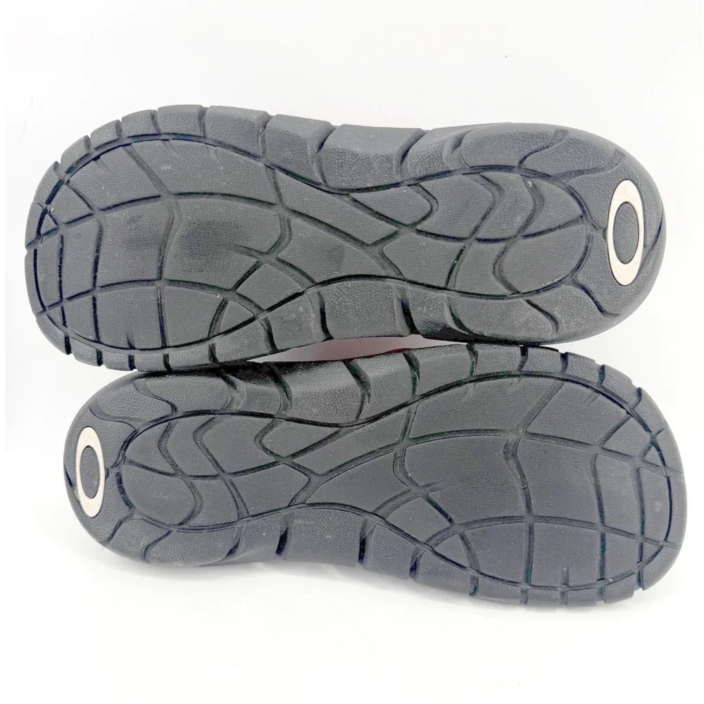Oakley Flip Flop Sandals Mens 9 Red Black Thong Vacation Resort Comfortable